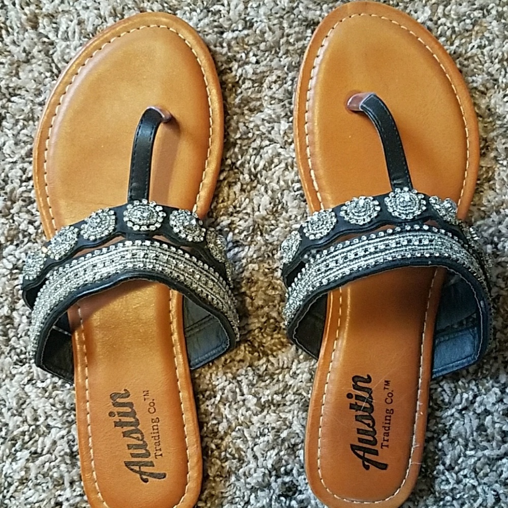 Blingy flip flops